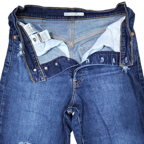 Levis Ribcage Straight Womens Ankle Jeans - Picture 3 of 10